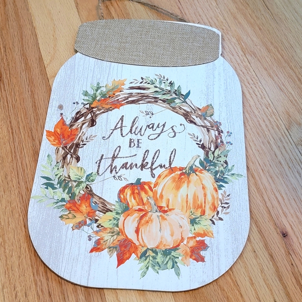 Always be Thankful Mason Jar Wall Hanging Decor For Crafting